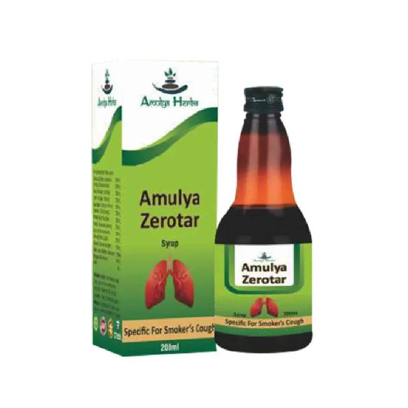 AMULYA ZEROTAR SYRUP Specific for Smoker’s Cough